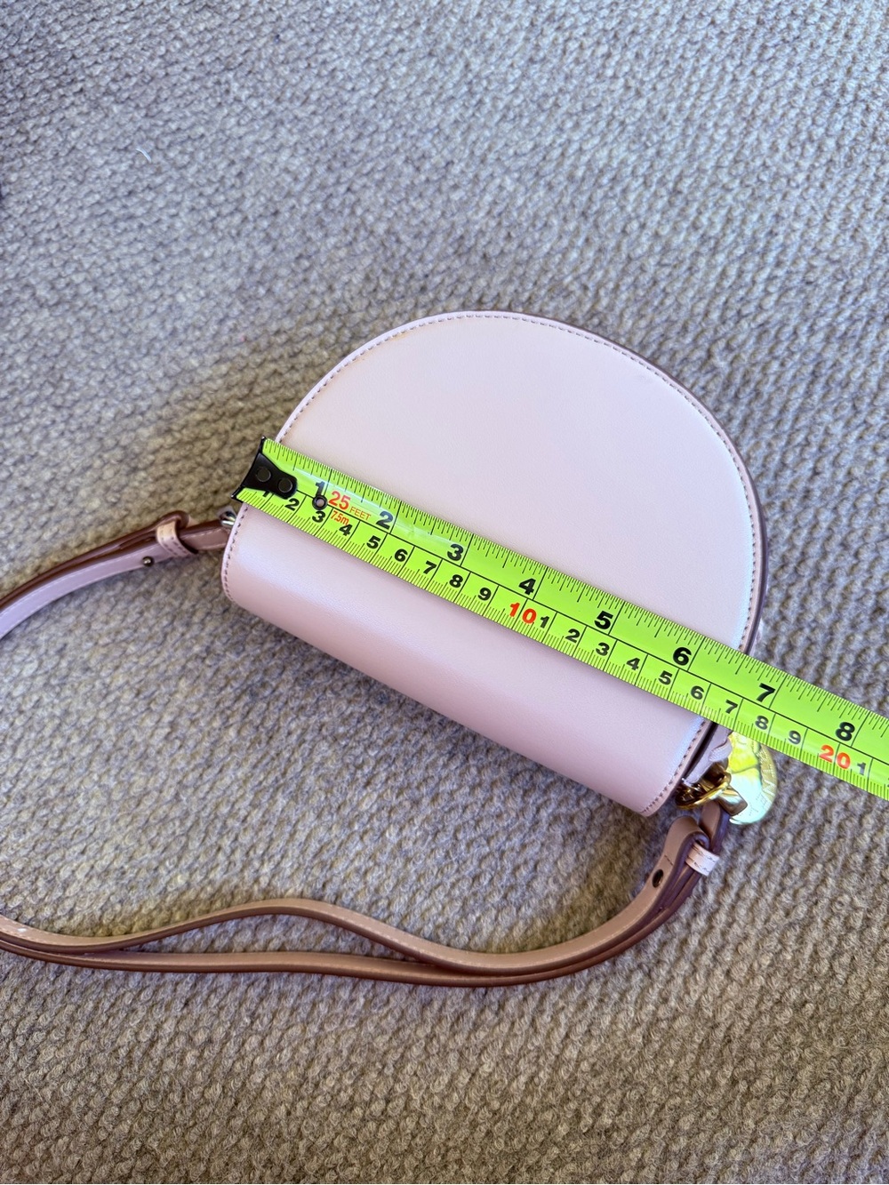 Stella McCartney Frayme Shoulder Bag Small Blush Pink Chain Link Trim $1,326 EUC - Picture 13 of 13